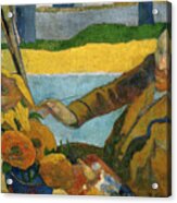 Vincent Van Gogh Painting Sunflowers #3 Acrylic Print