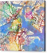 Boston Massachusetts Street Map #6 Acrylic Print