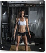 Model Emily Working Out In Gym #6 Acrylic Print