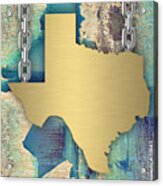 Texas State Map Collection #7 Acrylic Print
