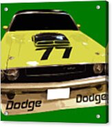 77 Yellow Dodge Acrylic Print