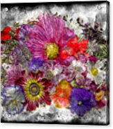 7e Abstract Floral Painting Digital Expressionism Acrylic Print