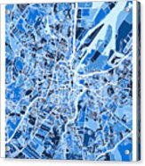 Belfast Northern Ireland City Map #8 Acrylic Print