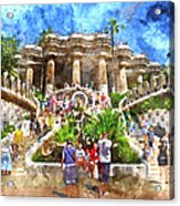 Parc Guell In Barcelona Spain #9 Acrylic Print