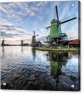 Zaanse Schans Windmills Holland Netherlands #9 Acrylic Print