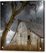 A Barn In The Storm 2 Acrylic Print