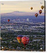 A Hot Air Ride To Albuquerque Cropped Acrylic Print