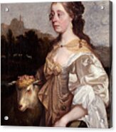 A Lady As A Shepherdess Acrylic Print