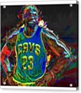 A Lebron James Creative Edit Digital Acrylic Print