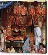 A Shop At The Ghat Acrylic Print