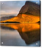 A Slice Of Orange Over Swiftcurrent Acrylic Print