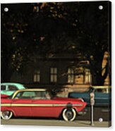 A Street With Oldtimers Acrylic Print