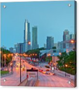 A View Of Columbus Drive In Chicago Acrylic Print