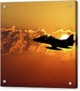 A4 Skyhawk Silhouette Acrylic Print
