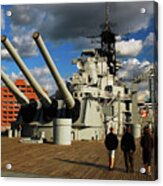 Aboard The Uss Wisconsin Acrylic Print