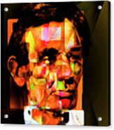 Abraham Lincoln In Abstract Cubism 20170402 Square Acrylic Print