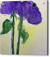Abstract 2 Purple Flowers Acrylic Print