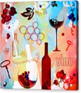 Abstract Wine Art Acrylic Print
