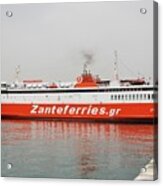 Adamantios Korais Ferry In Piraeus Acrylic Print