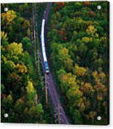 Aerial Of  Commuter Train Acrylic Print