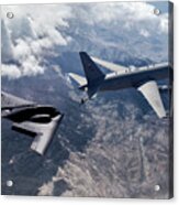 Aerial Refueling The Stealth Bomber Acrylic Print