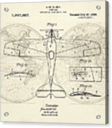 Airplane Patent Collage Acrylic Print