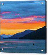 Alaska Fishermans Sunset Acrylic Print