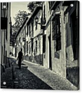 Albayzin Street Granada Bw Acrylic Print
