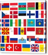 All European Flags Acrylic Print