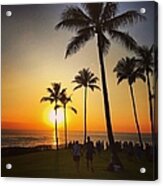 Aloha Sunset From Maui Acrylic Print