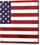 American Flag Grunge Acrylic Print