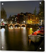 Amsterdam At Night Acrylic Print
