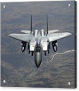 An F-15e Strike Eagle Flies Watch Acrylic Print