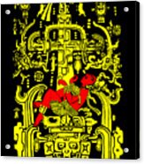 Ancient Astronaut Yellow And Red Version Acrylic Print