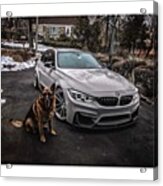 And Now? Don't Touch My Car!!! Bmw Acrylic Print