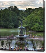 Angel Of The Waters Fountain  Bethesda Acrylic Print