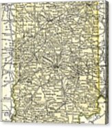 Indiana Antique Map 1891 Acrylic Print