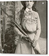 Annie Oakley With A Rifle, 1899 Acrylic Print