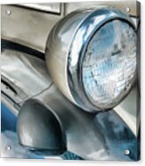 Antique Car Headlight And Reflections Acrylic Print