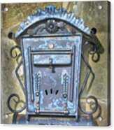 Antique Mailbox And Newspaper Holder Acrylic Print
