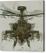 Apache Helicopter Abstract Acrylic Print