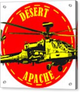 Apache On Desert Acrylic Print