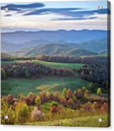 Appalachian Trail Nc Tn Max Patch Spring Morning Acrylic Print