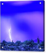Arizona Blue Hour Desert Storm Acrylic Print