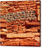 Arizona Indian Ruins Rock Brick Texture Acrylic Print