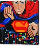 Art Deco  Superman Acrylic Print