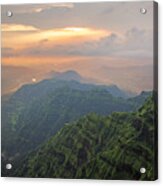 Arthurs Seat At Dusk Acrylic Print