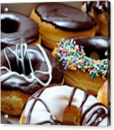 Assorted Doughnuts Close-up Picture Acrylic Print