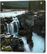 Athabasca Falls In Jasper National Park Acrylic Print