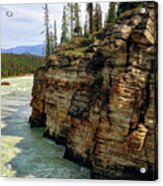 Athabasca Falls Rock Formation Acrylic Print
